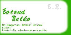 botond melko business card